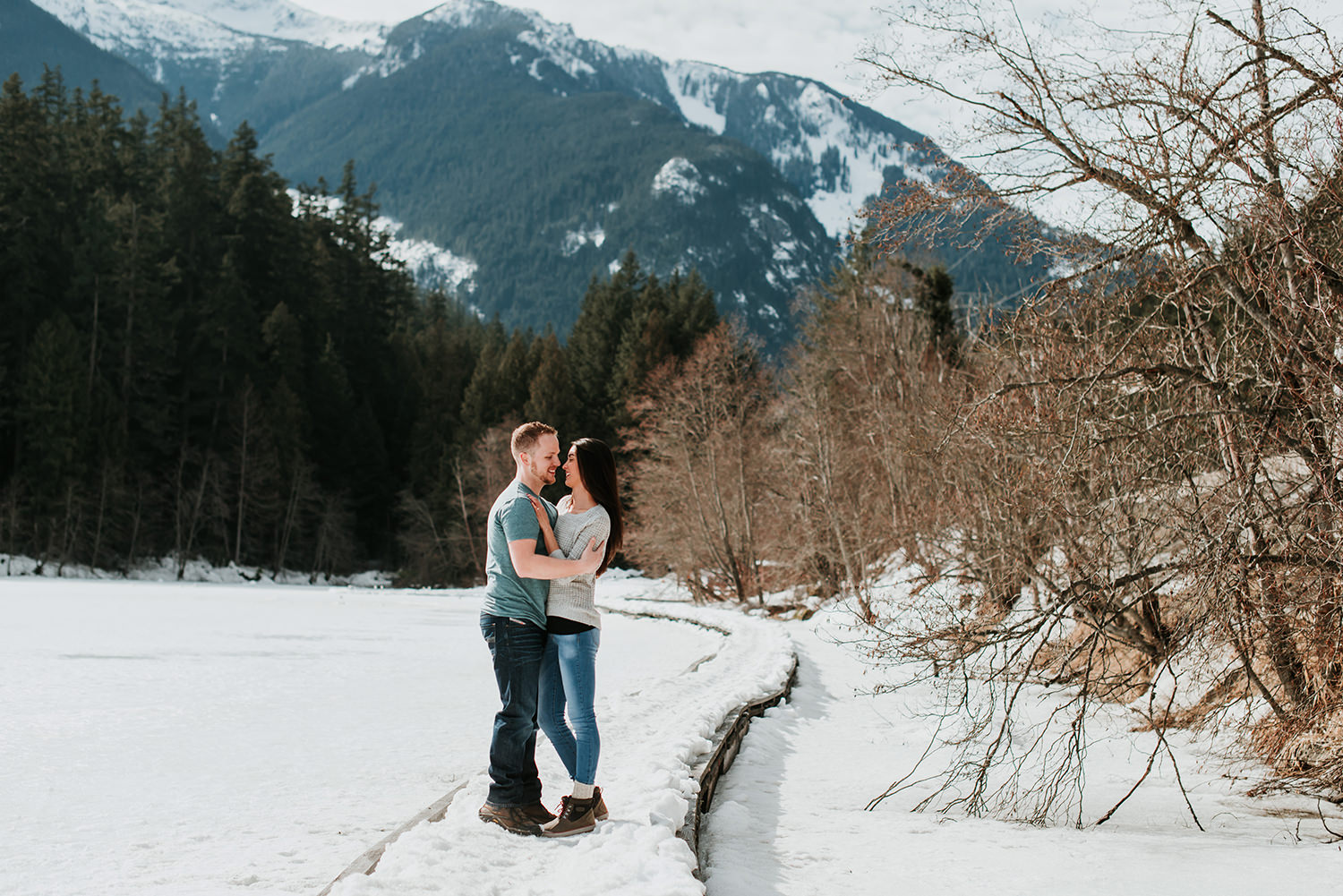 Mt. Currie views at this engagement session photographed by Darby Magill Photography