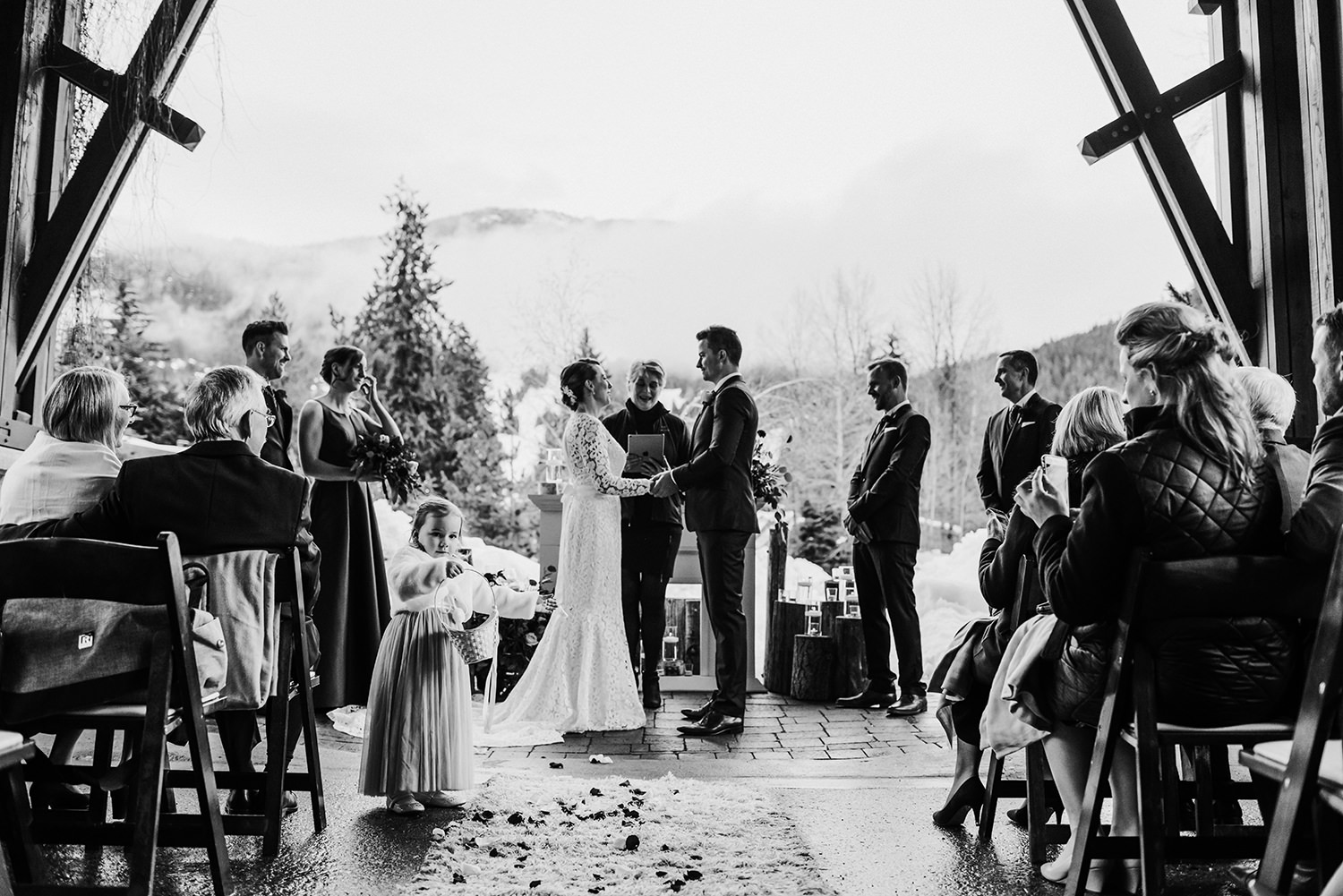 Nita Lake Lodge winter wedding photography