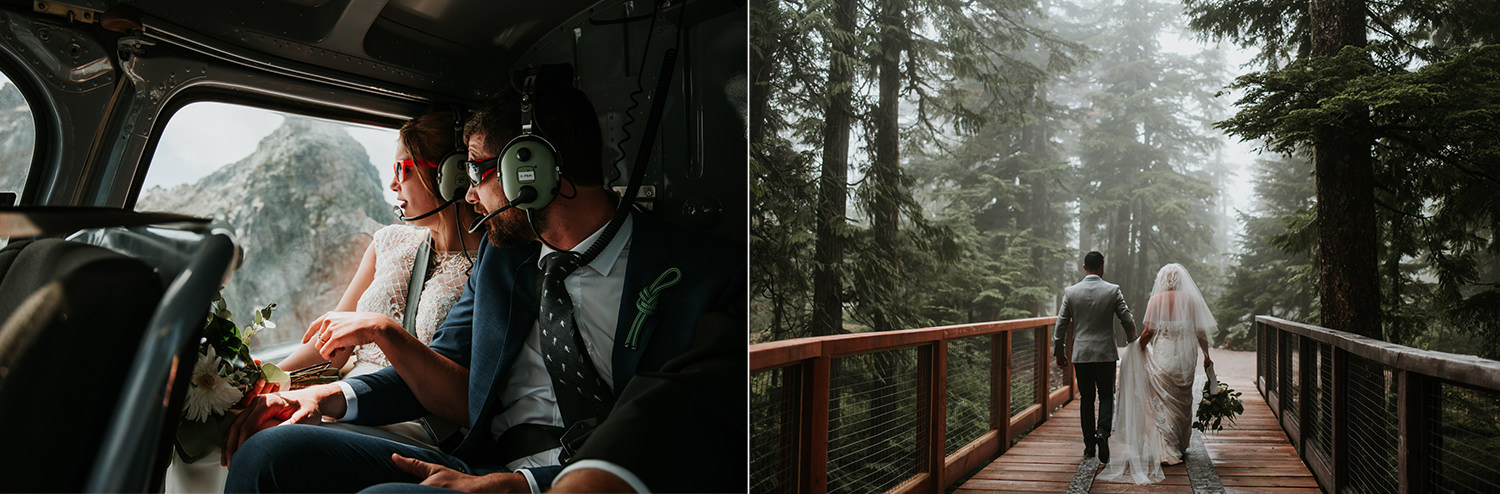 Squamish helicopter elopement photography