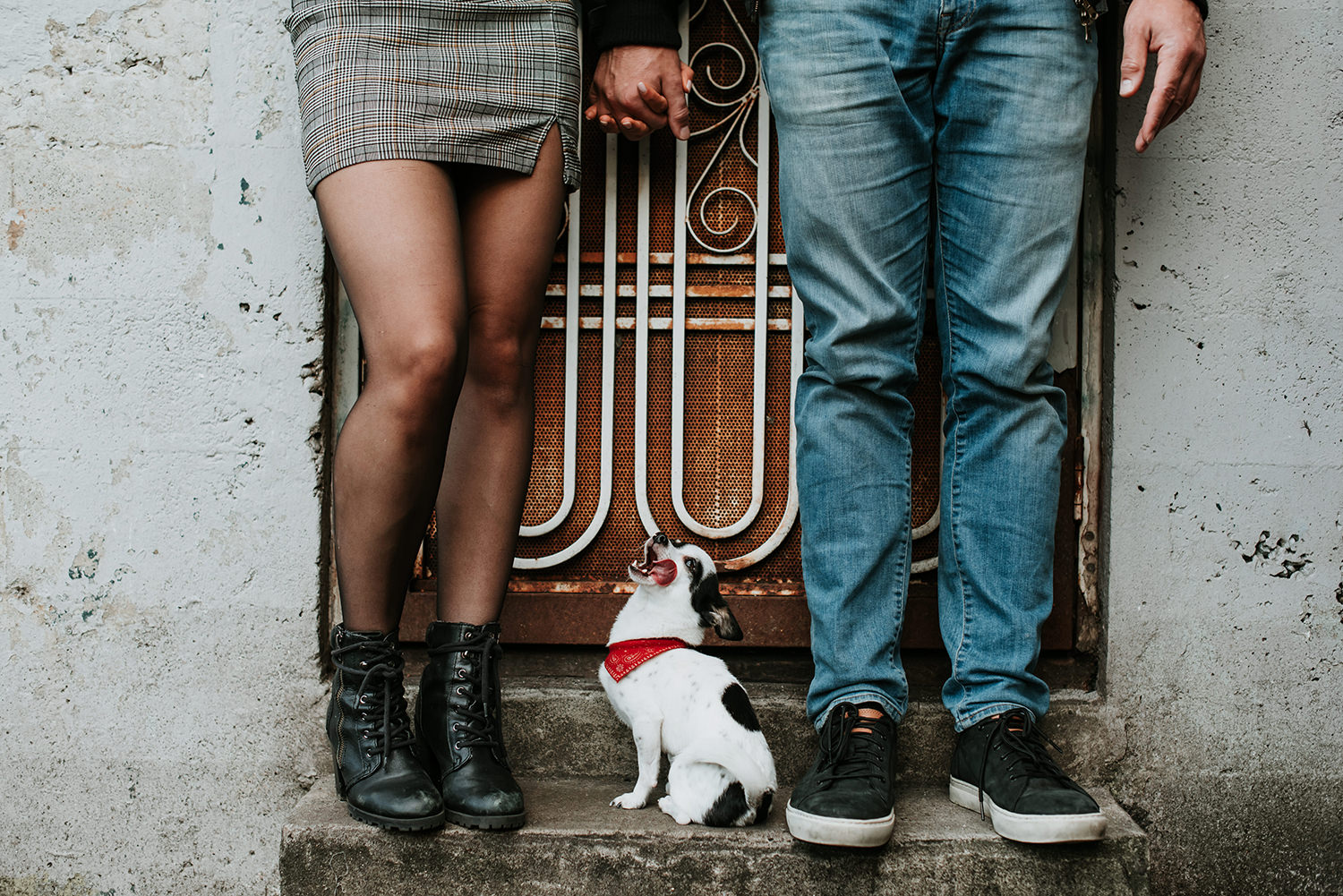 Couple's dog incorporated into Vancouver engagement session