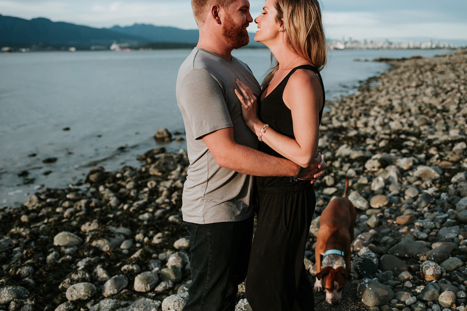 Vancouver engagement session on pacific ocean