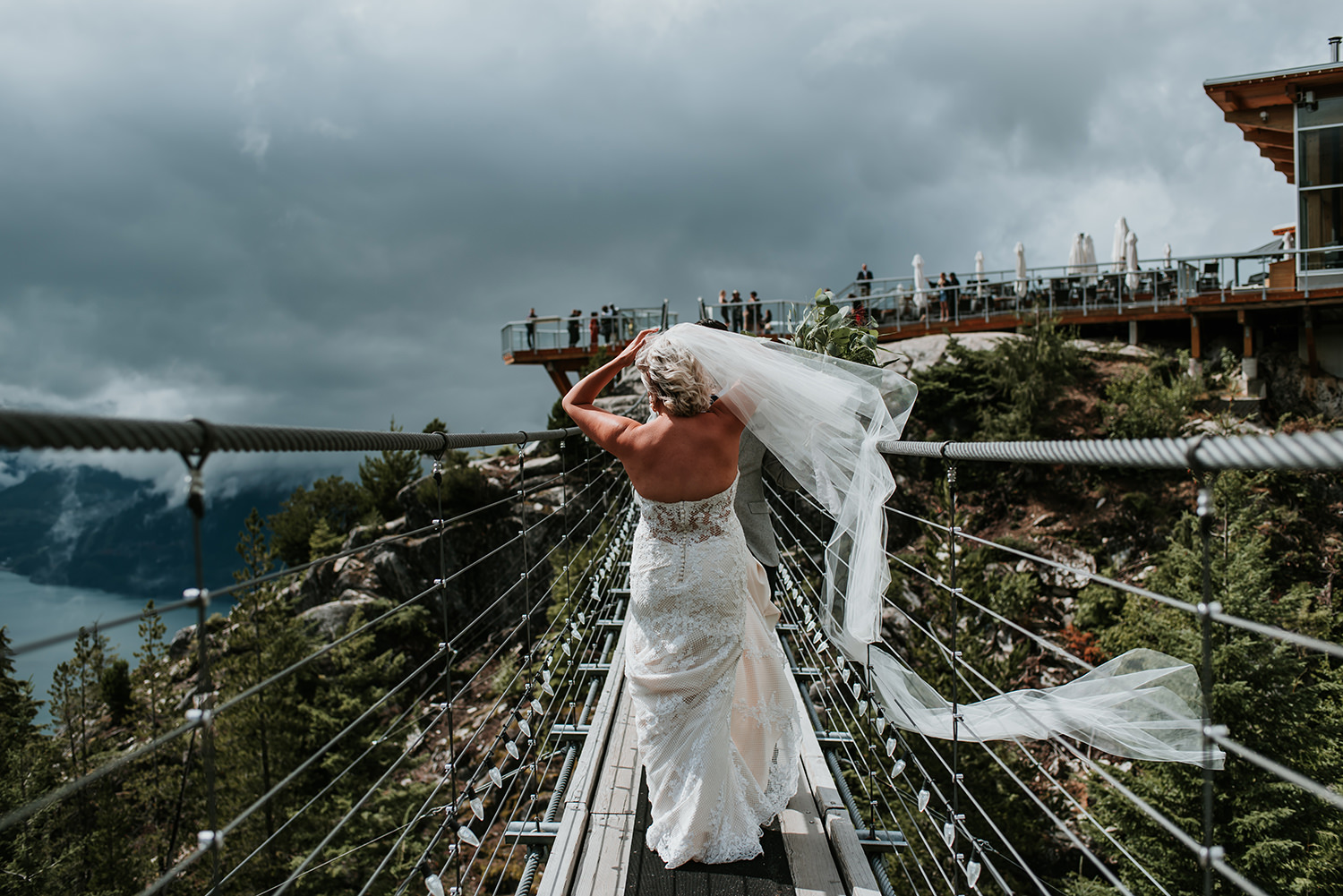 Sea to Sky gondola suspension bridge wedding photography