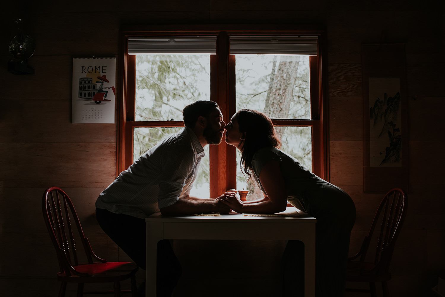Whistler engagement photography at family cabin on Alta Lake