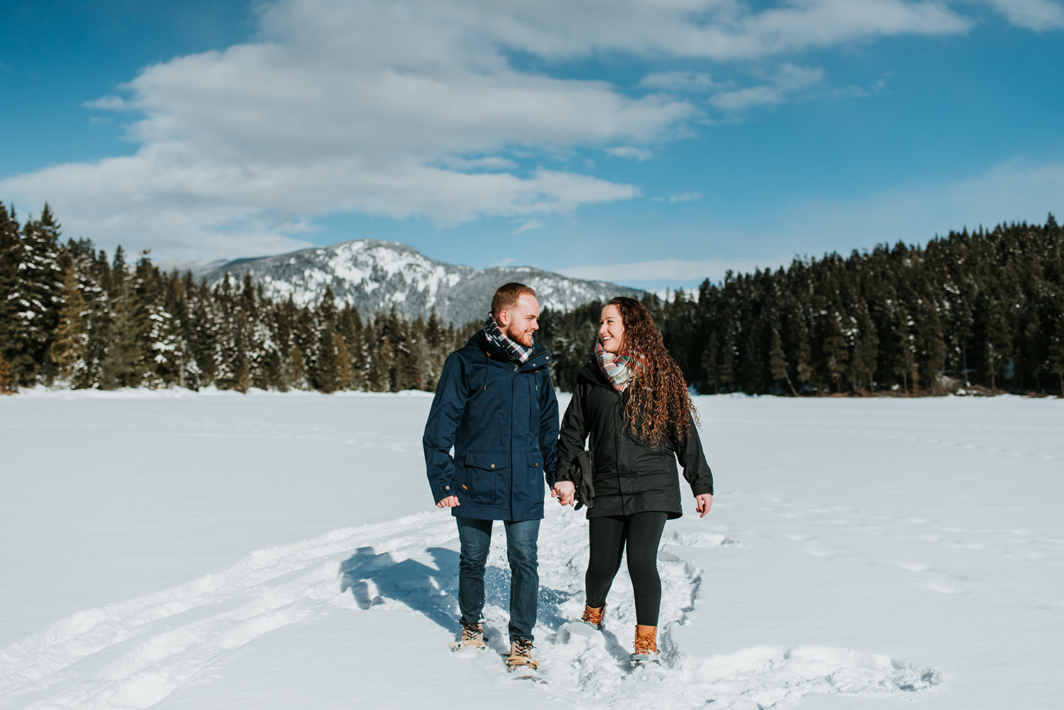 Whistler Snowshoeing Proposal and Engagement Photography