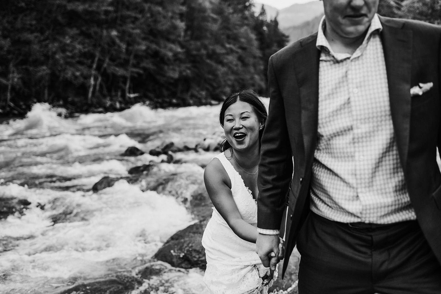Whistler riverside elopement photography