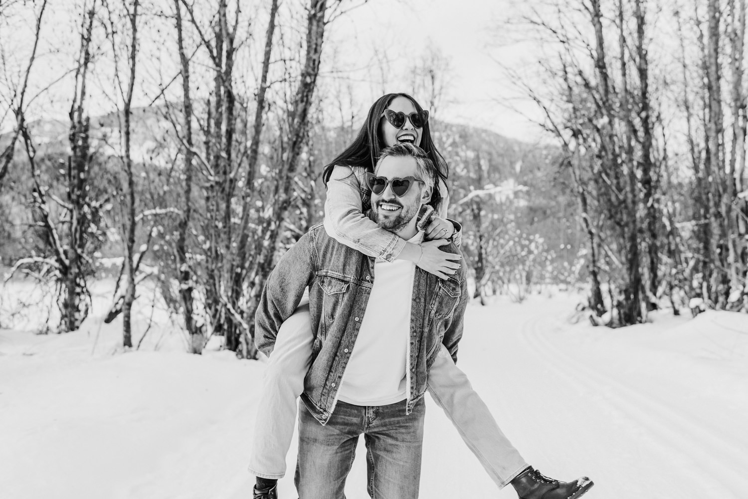 Whistler winter fun and unique engagement photography