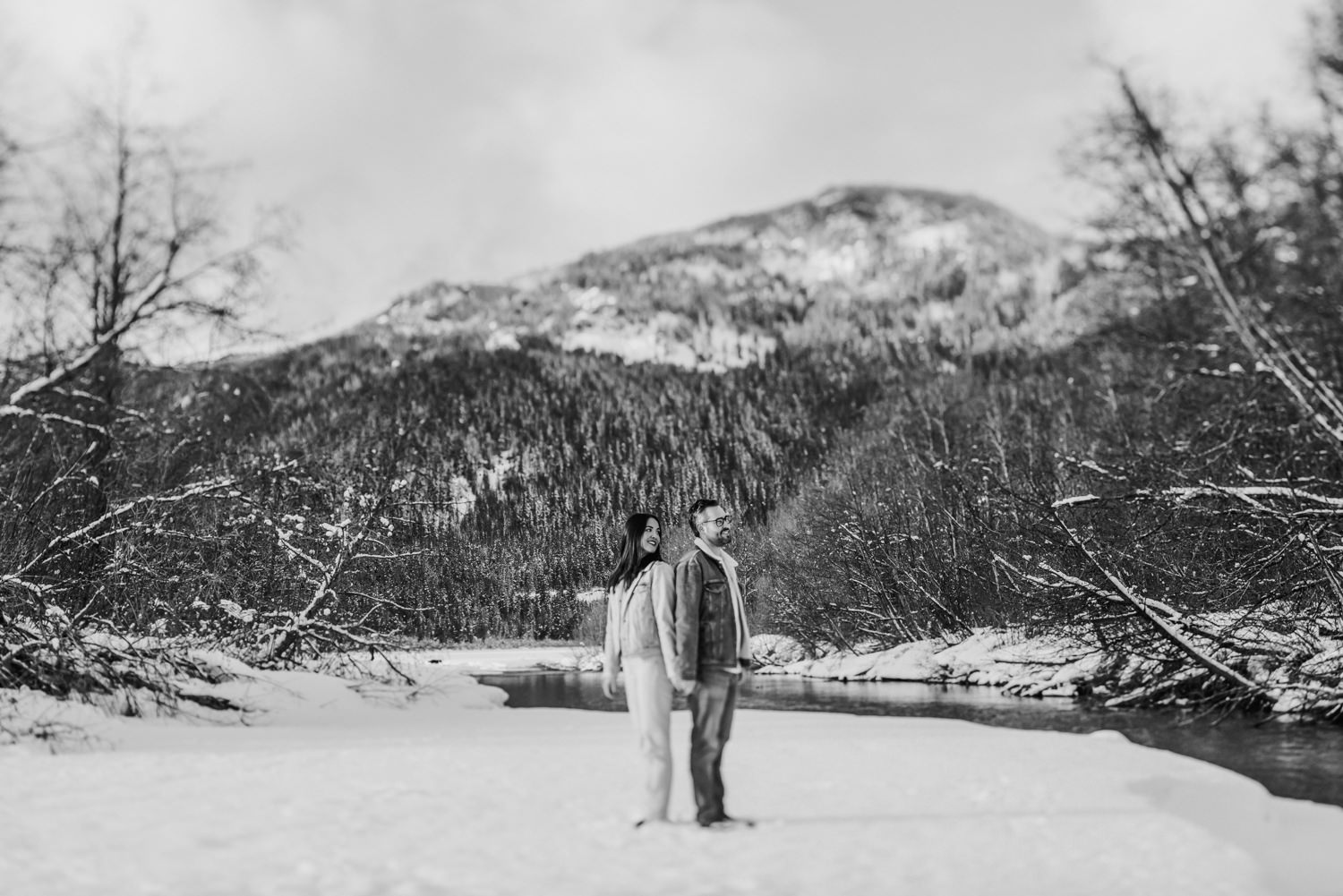 Whistler engagement photography on Green Lake